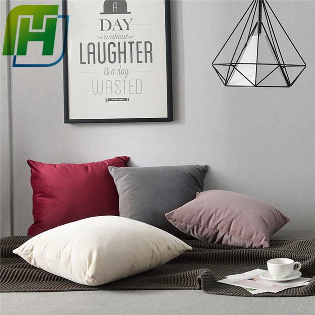 square velvet cushion for home decoration