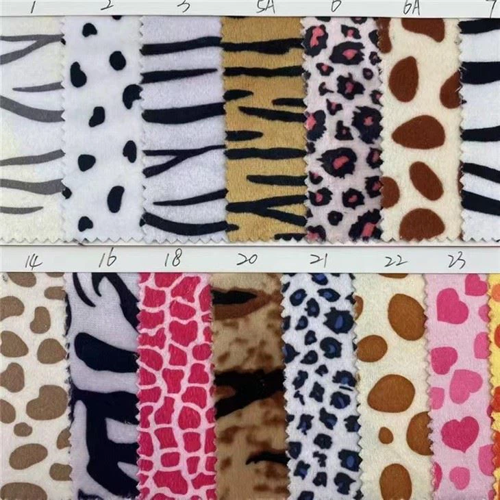 Various Tiger/giraffe/zebra Design Animal Print Velboa Minky Fabric For Sofa And Furniture